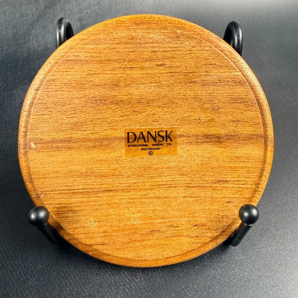 Dansk Teak Wood Coasters Set of 8 Round Danish Modern Quistgaard Denmark JHQ